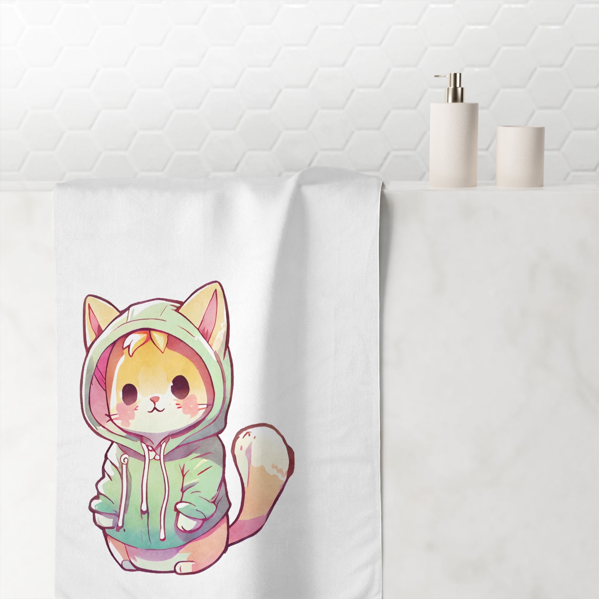 Cute Anime Kitten | Mix & Match XL Fun-Flirty Lovers’ Towels