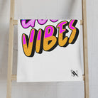 Neon Rainbow Good Vibes | Mix & Match Classic Fun-Flirty Lovers’ Towels