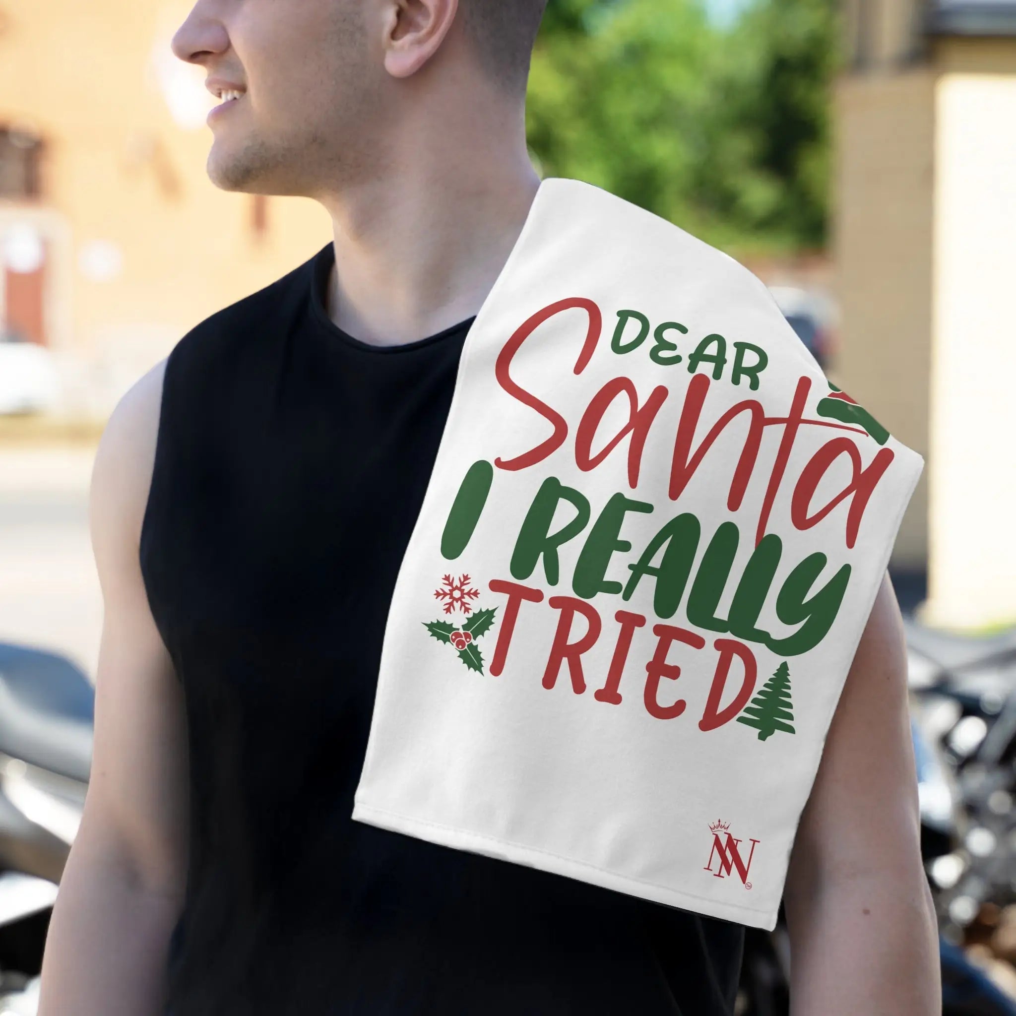 Dear Santa I Really Tried | Mix & Match Soft Fun-Flirty Lovers’ Towels