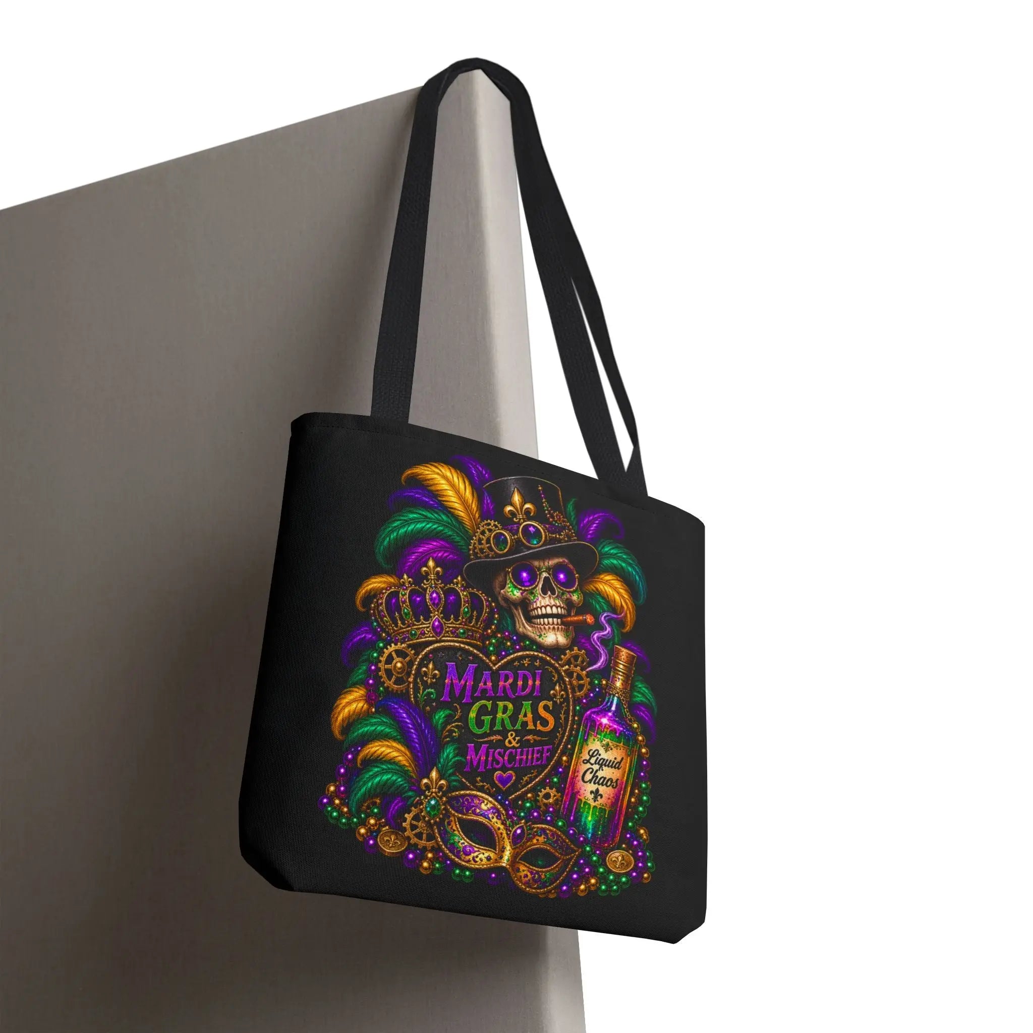Mardi Gras & Mischief Skull Tote Bag