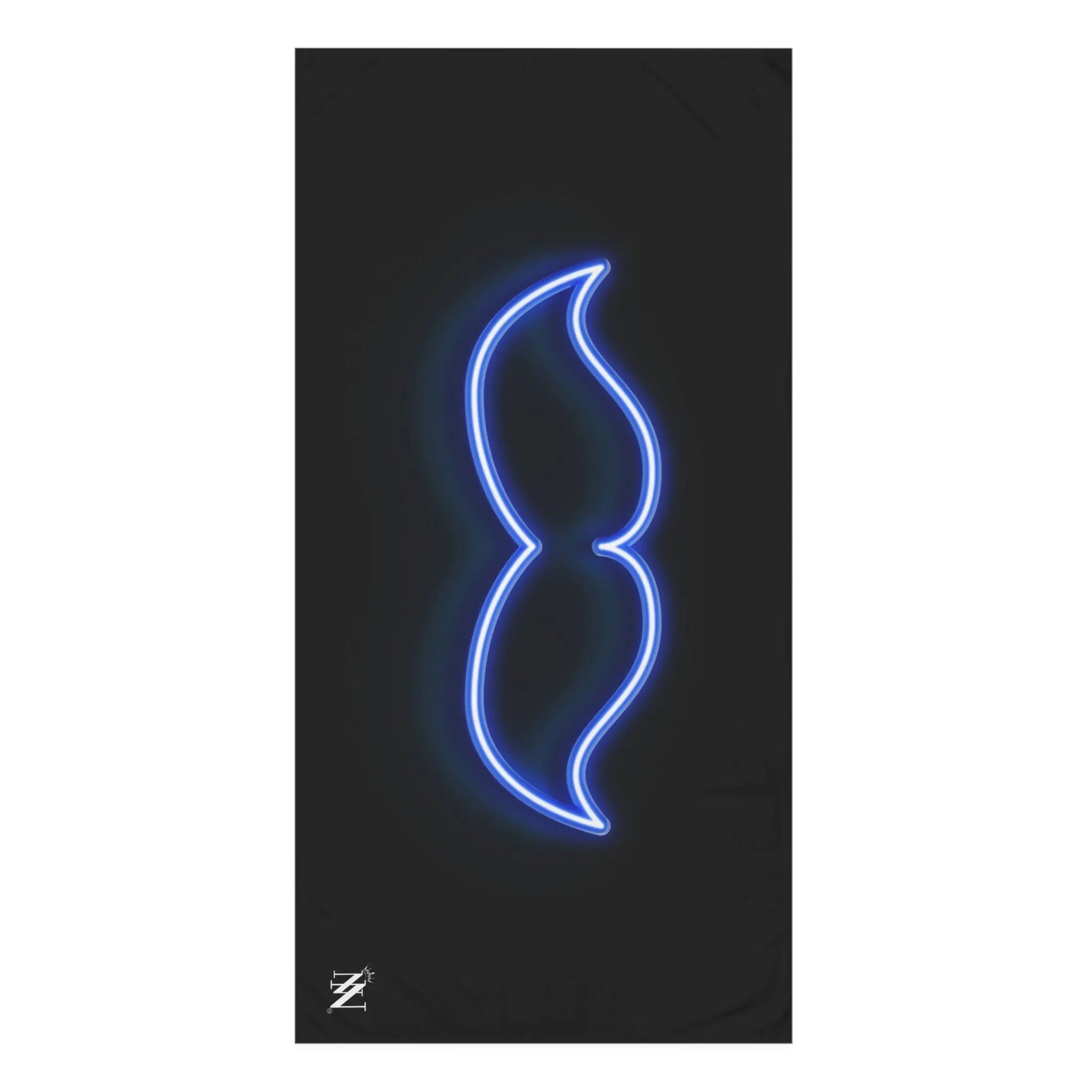 His Mustache Neon Big Ass Sex Towel