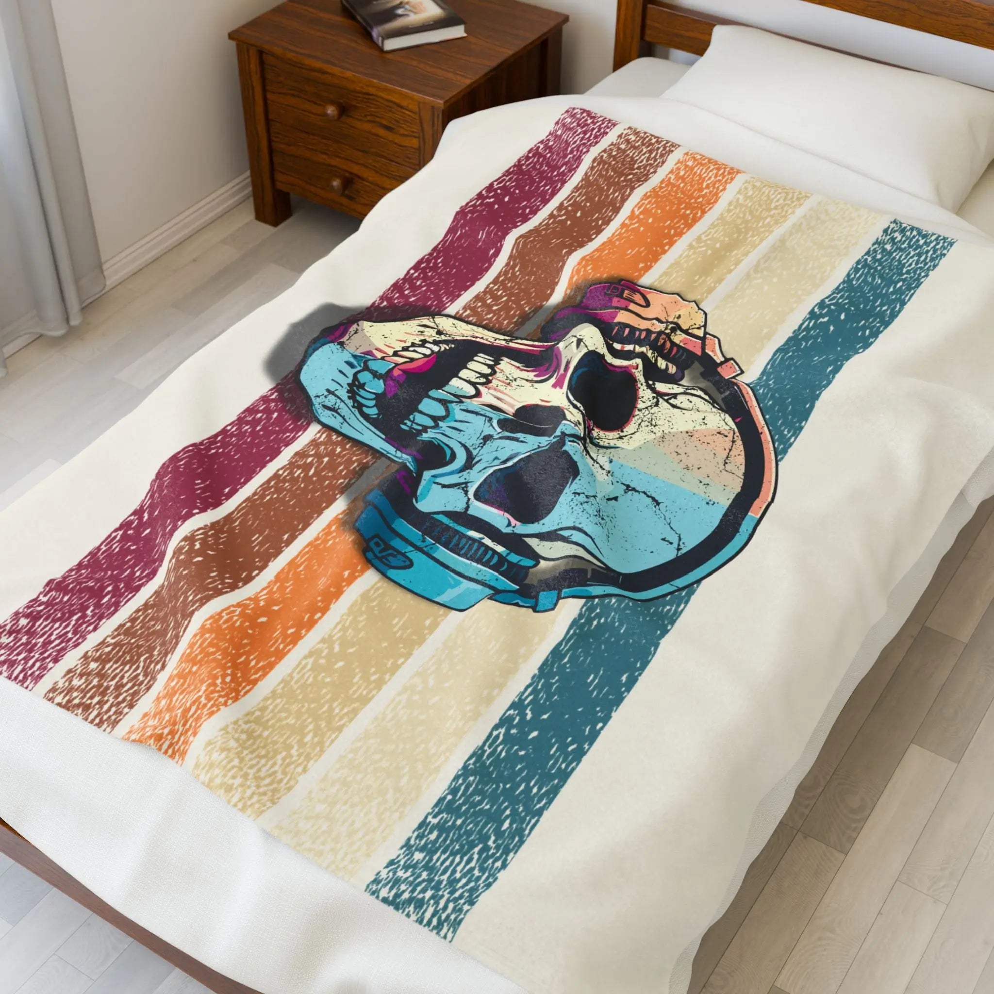 Audiophile Skull | Mix & Match Velveteen Fun-Flirty Lovers’ Blankets