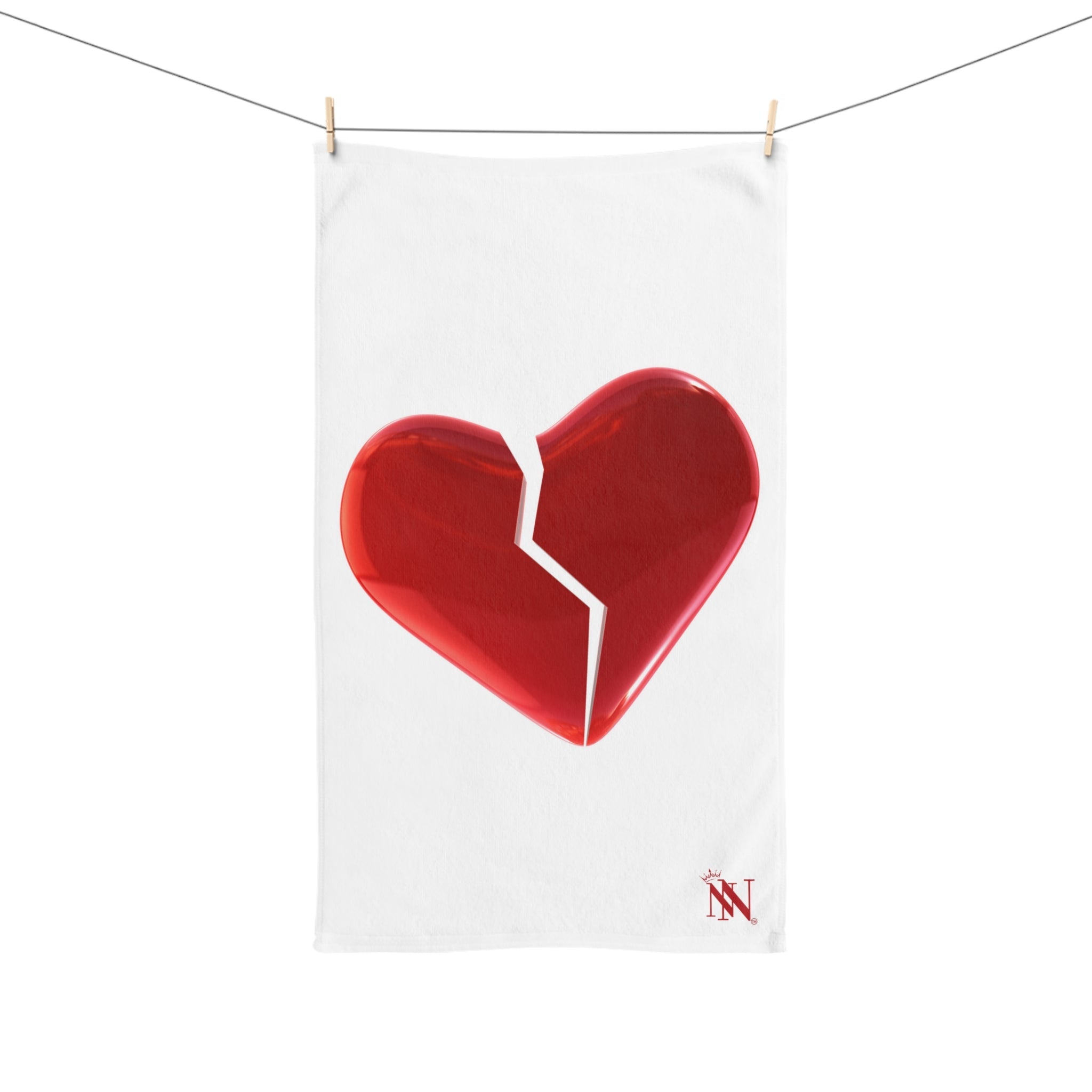 Broken Red Heart 3D Print | Mix & Match Original Fun-Flirty Lovers’ Towels