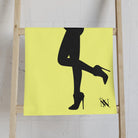 Sexy Lady Standing Silhouette Light Yellow | Nectar Napkins Classic Fun-Flirty Lovers’ Colored Towels