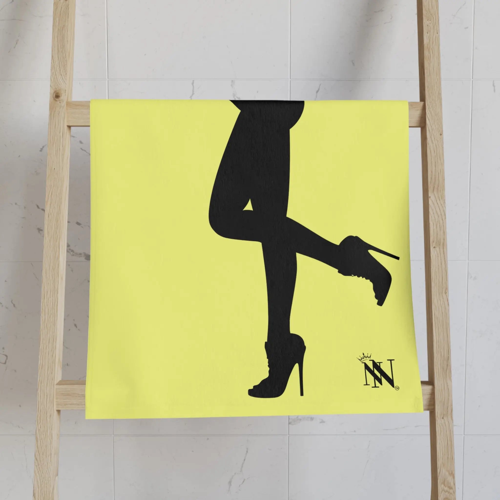 Sexy Lady Standing Silhouette Light Yellow | Nectar Napkins Classic Fun-Flirty Lovers’ Colored Towels