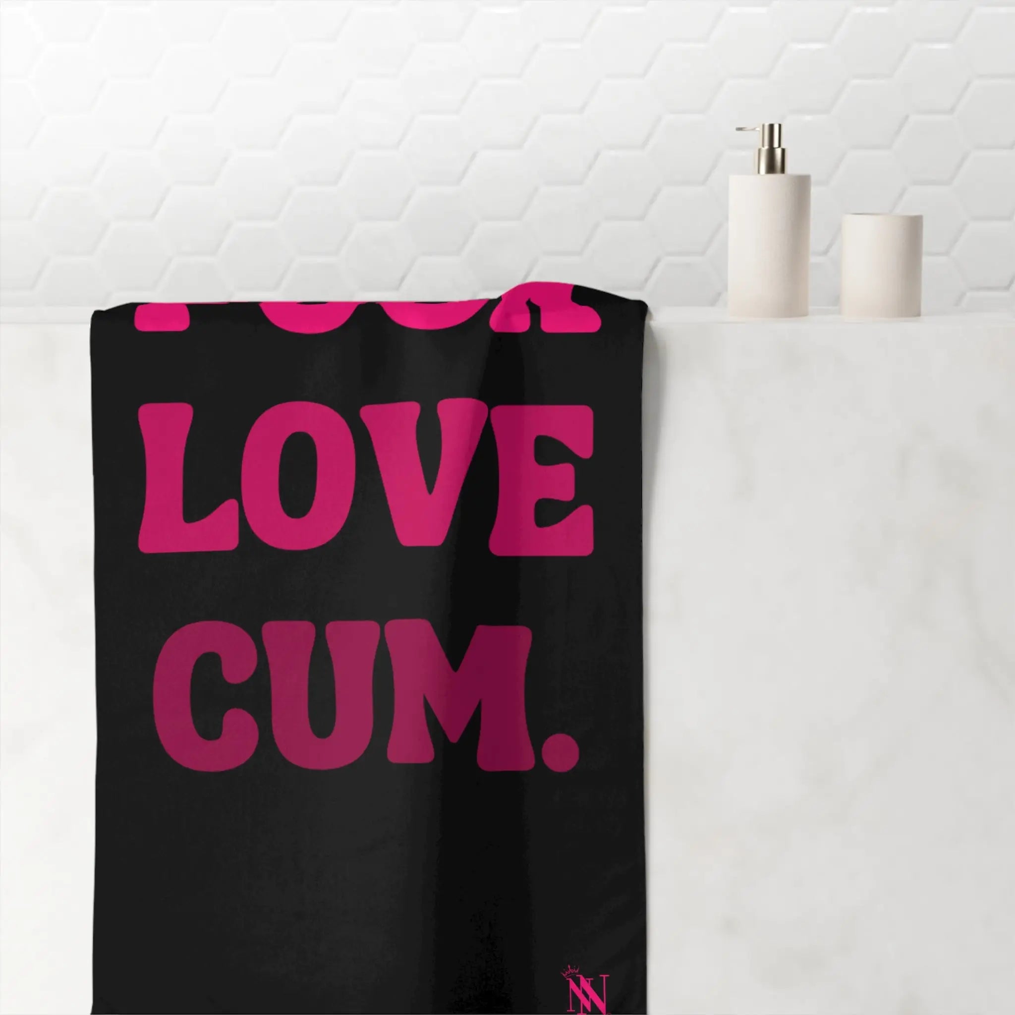 Fuck Love Cum. Nectar Napkins Large Sex Towel