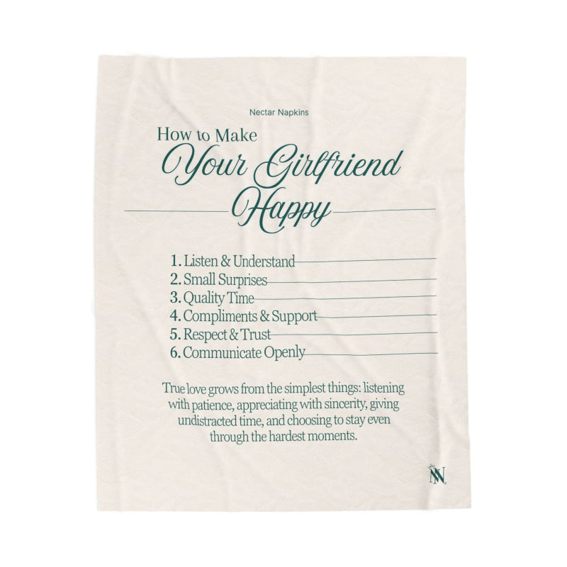 How to Make Your Girlfriend Happy Lovers’ Gifts Sexy Plush Soft Cozy Flirty Blanket