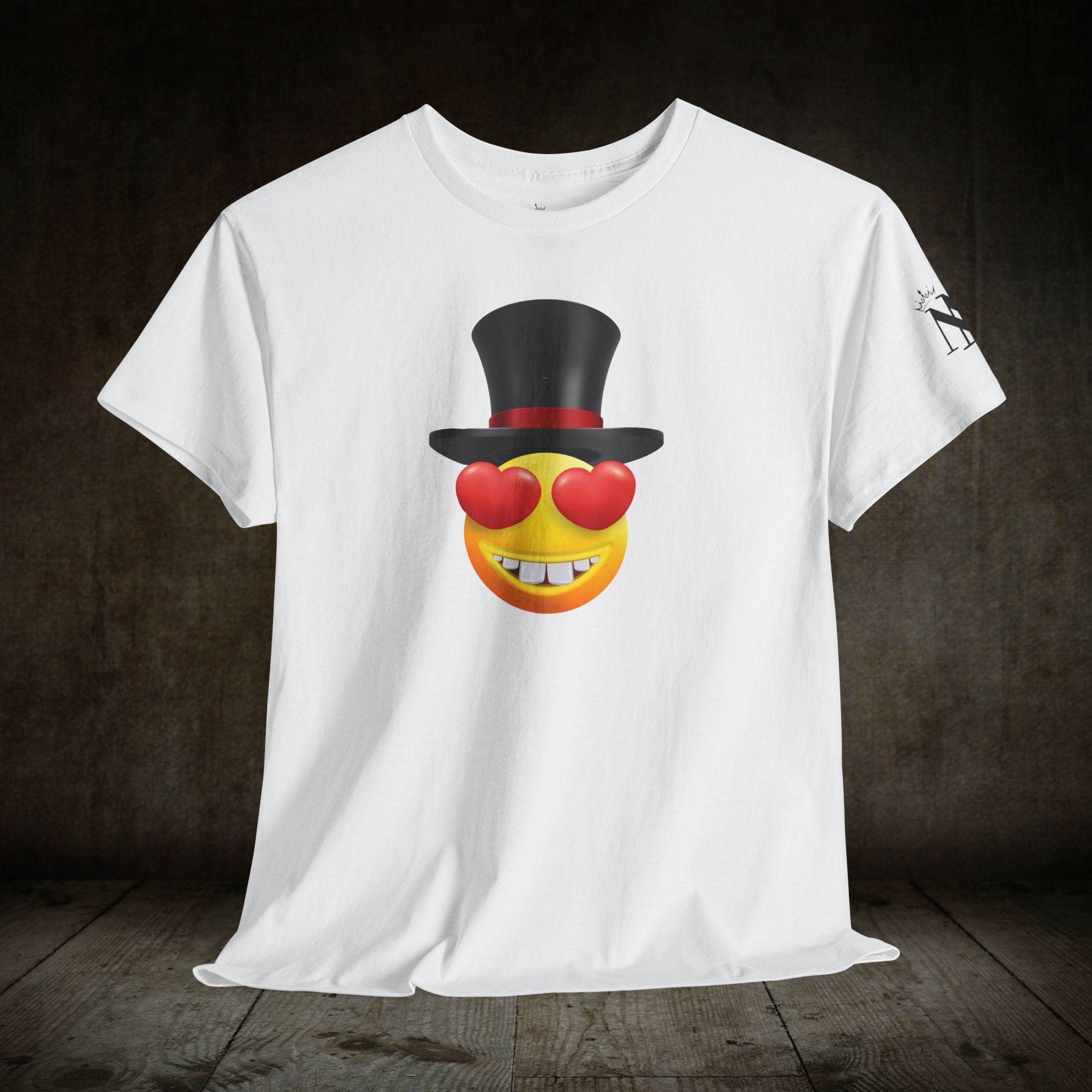 Love in a Top Hat Emoji | Mix & Match Cotton Unisex Fun-Flirty Lovers’ T-Shirts