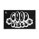 Smiley Happy Face Good Vibes Black Cum Towel
