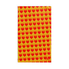 Red Flaming Heart Yellow Print Cum Towel