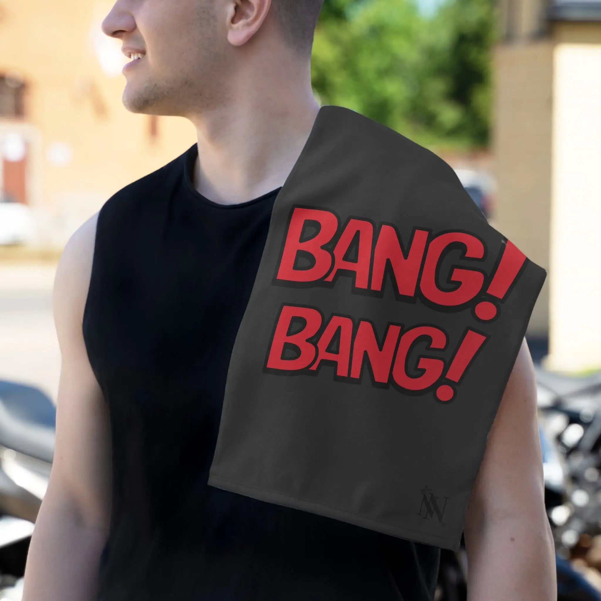 Bang! Bang! Dark Grey | Mix & Match Soft Fun-Flirty Lovers’ Towels