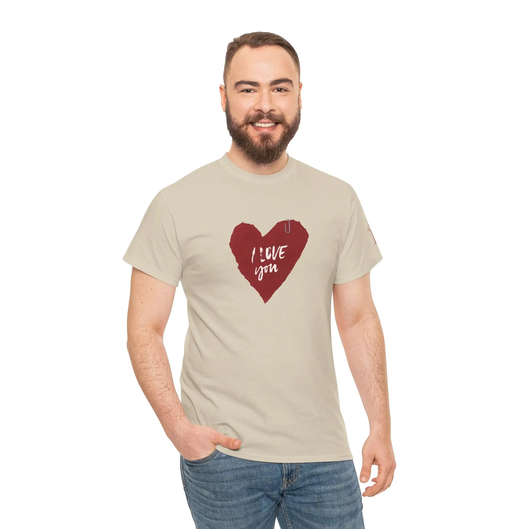 I Love You Paper Note Couples Sex Gifts 100% Cotton T-Shirt