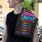 Spring Break Neon Sign Sex Towel