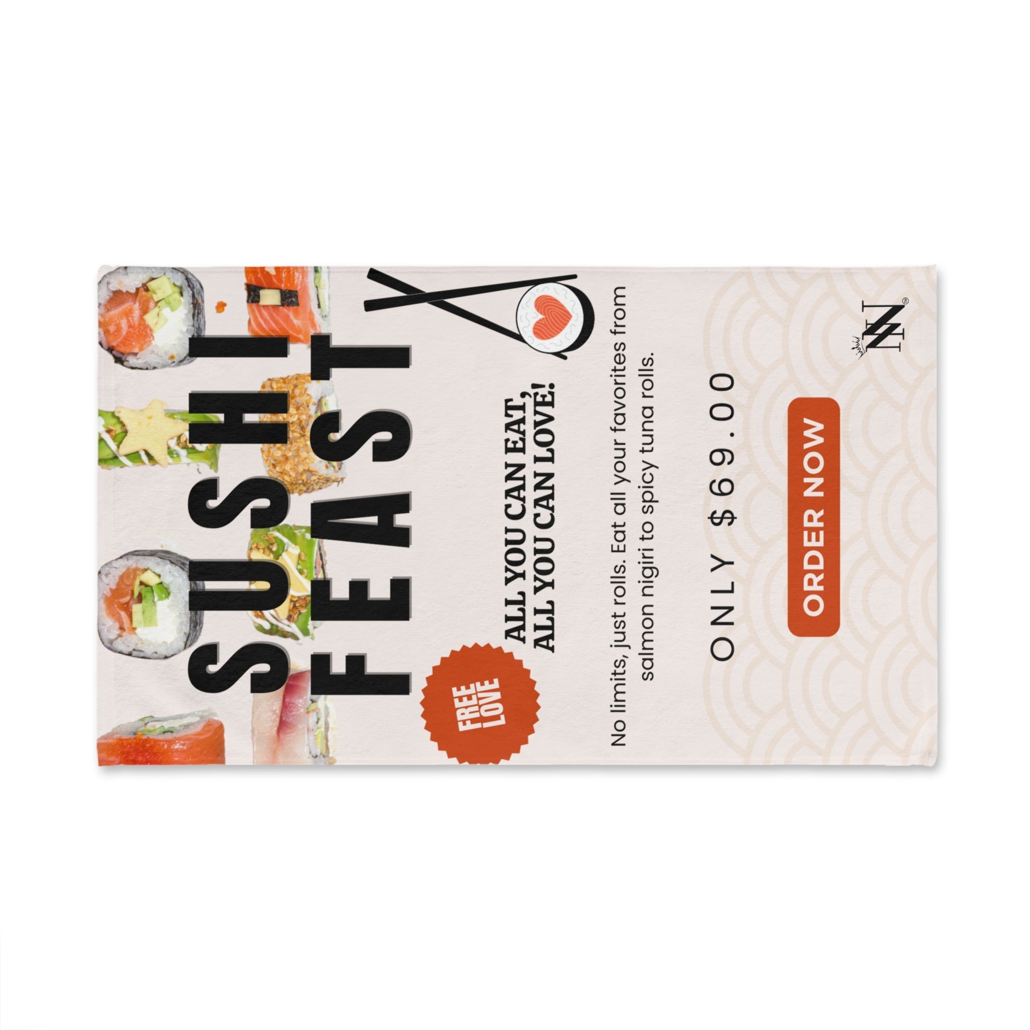 Sushi Feast | Mix & Match Original Fun-Flirty Lovers’ Towels