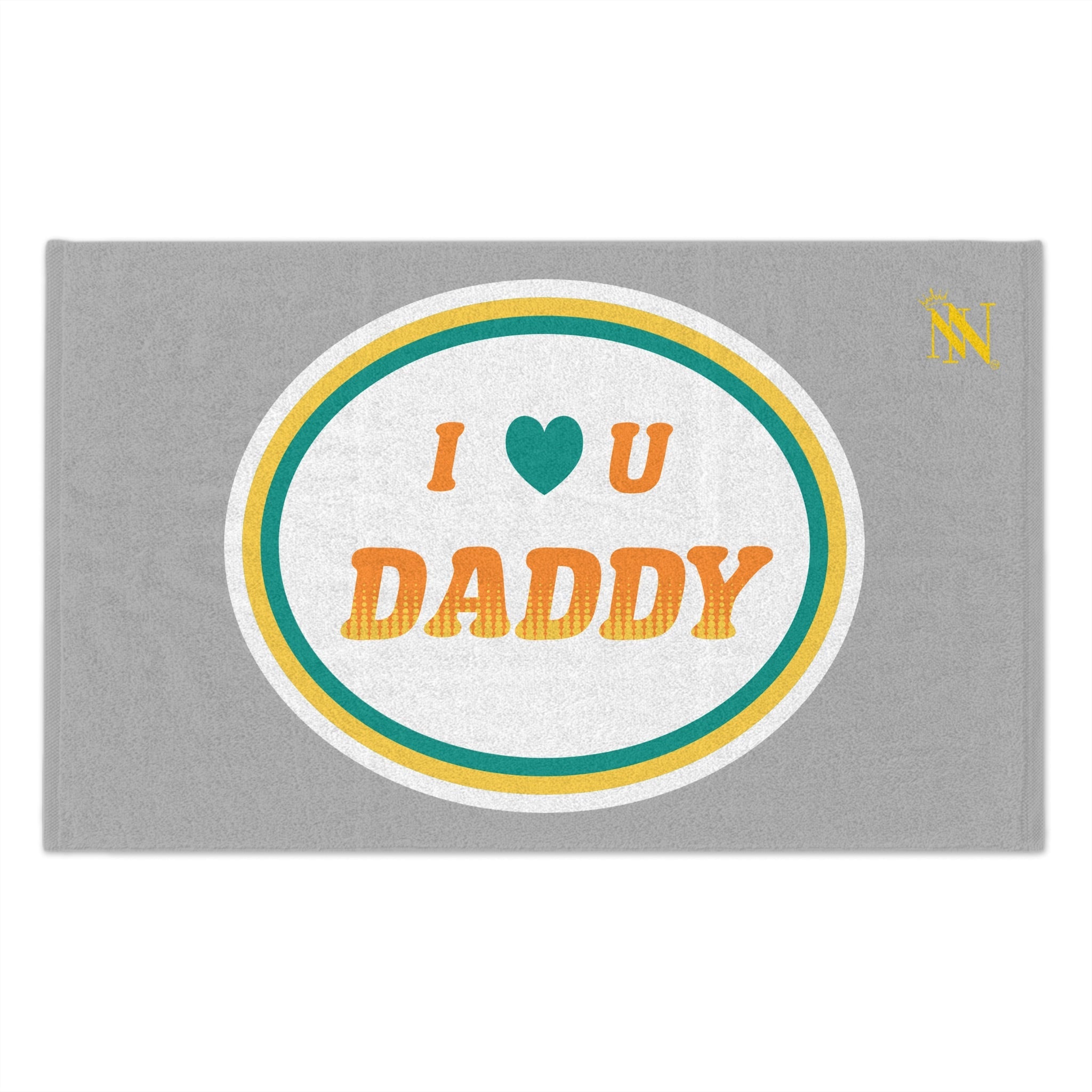 I Love You Daddy Light Grey | Mix & Match Soft Fun-Flirty Lovers’ Towels