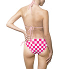 Signature Pink White Checkered | Mix & Match Fun-Flirty Lovers’ String Bikinis
