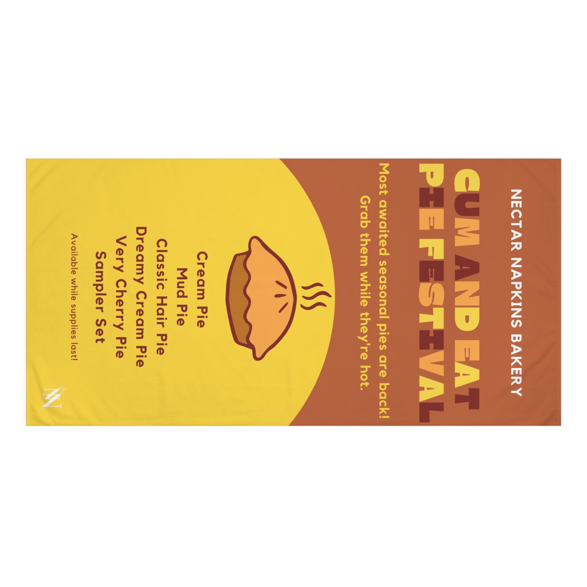 Cum Eat Pie Festival | Mix & Match Naughty XL Fun-Flirty Lovers’ Towels