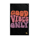 Good Vibes Retro Letters Black Cum Towel
