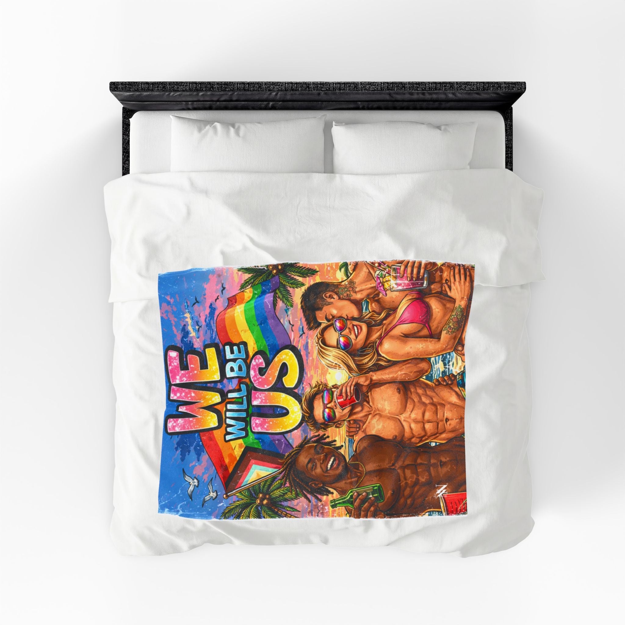 Pride Party We Will Be Us | Mix & Match Soft Fun-Flirty Lovers’ Blankets
