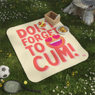 Don’t Forget to Cum! Heart Eyes Emoji | Mix Match Fun-Flirty Lovers’ Water-Resistant Blankets