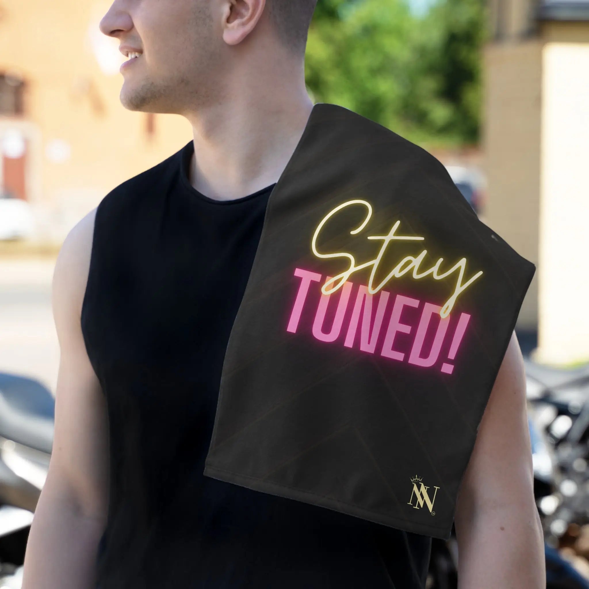 Stay Tuned! Neon Sex Towel