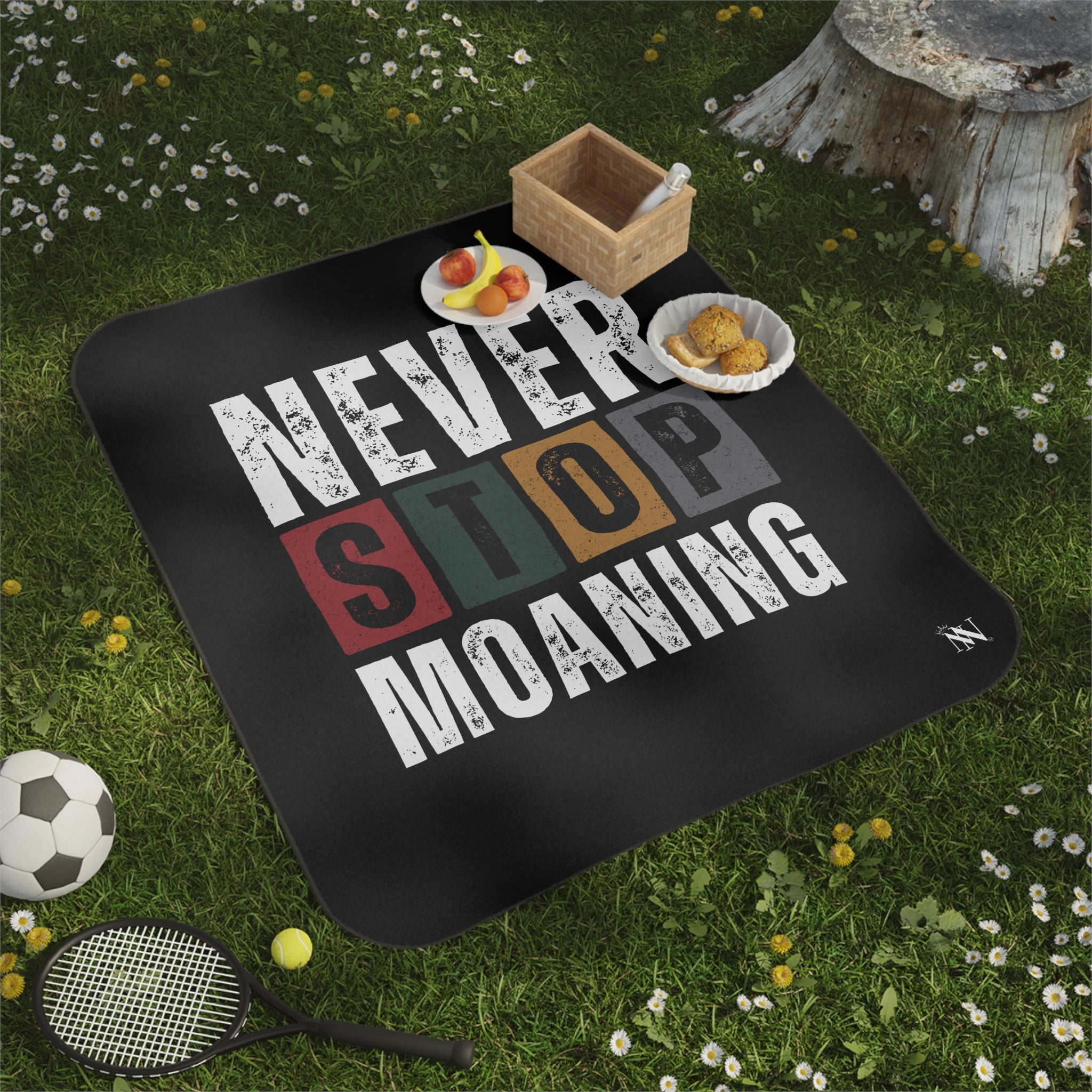 Never Stop Moaning | Mix Match Fun-Flirty Lovers’ Water-Resistant Blankets