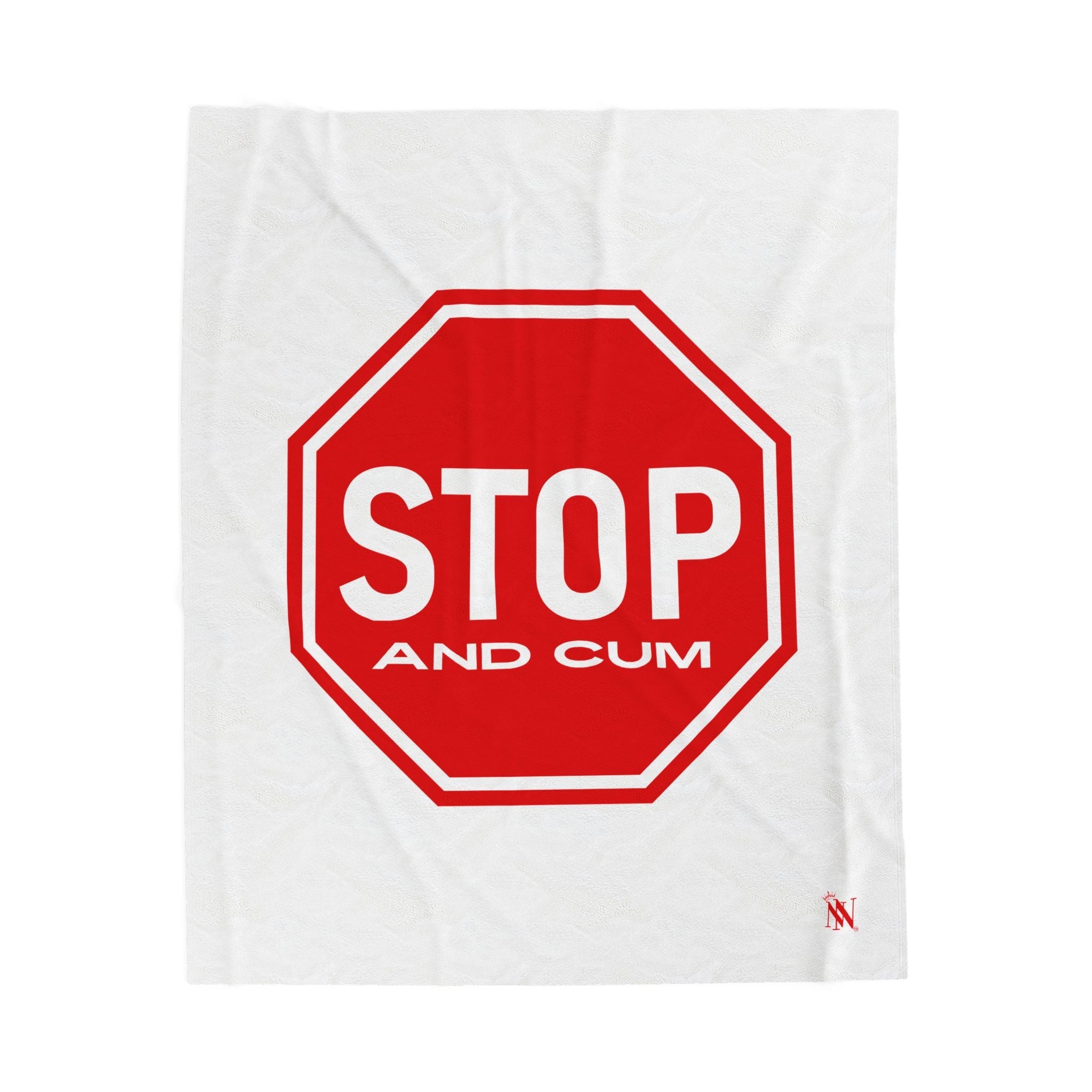 Stop And Cum Sign | Mix & Match Fun-Flirty Lovers’ Blankets