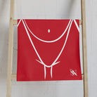Sexy Female Outline Red Cum Towel