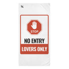 No Entry Lovers Only Sign | Nectar Napkins XL Fun-Flirty Lovers’ Towels