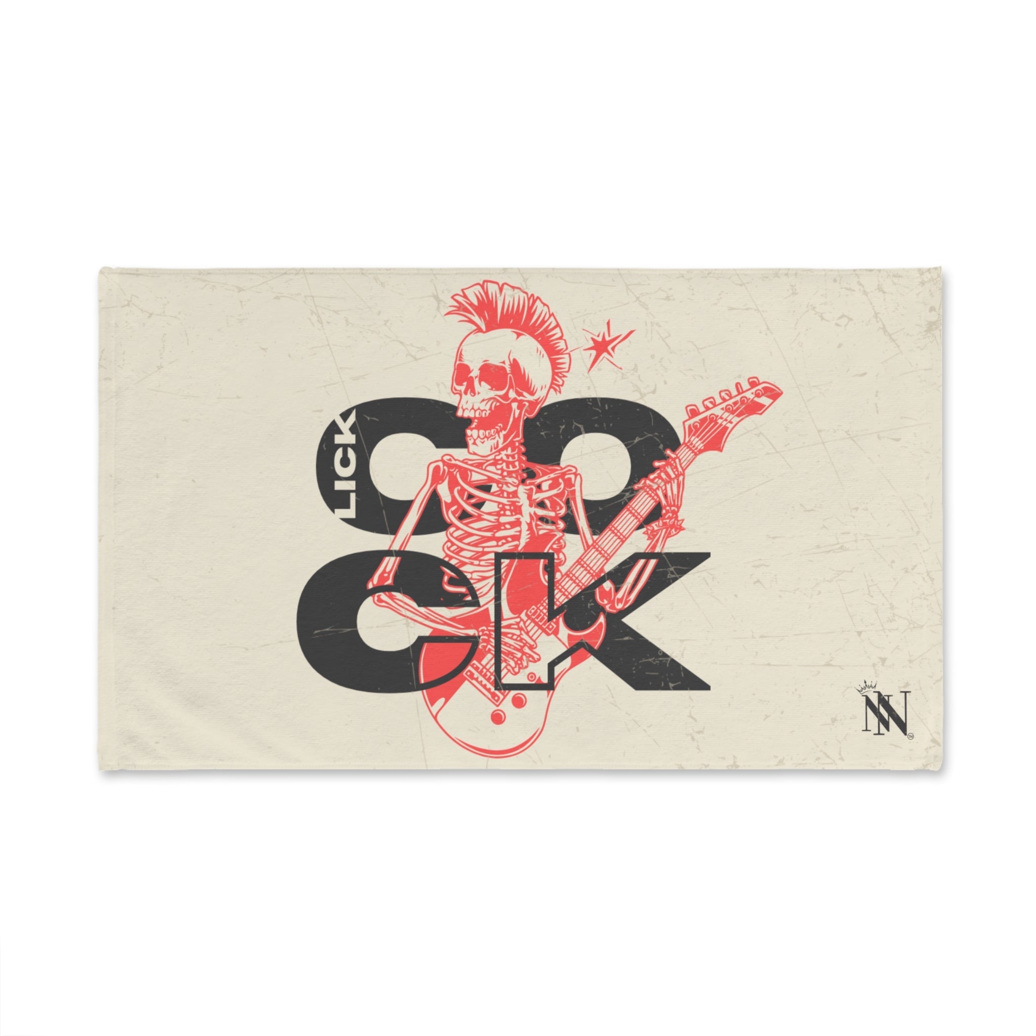 Lick Cock Skull Rocker Cum Towel