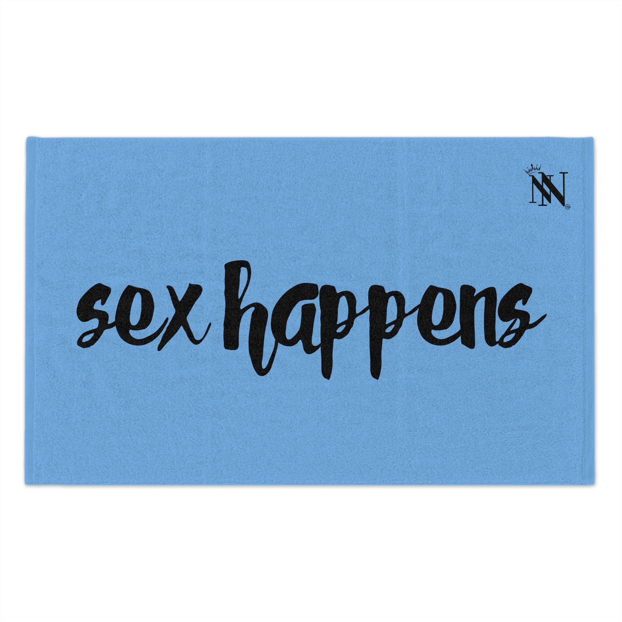 Sex Happens Light Blue | Mix & Match Soft Fun-Flirty Lovers’ Towels