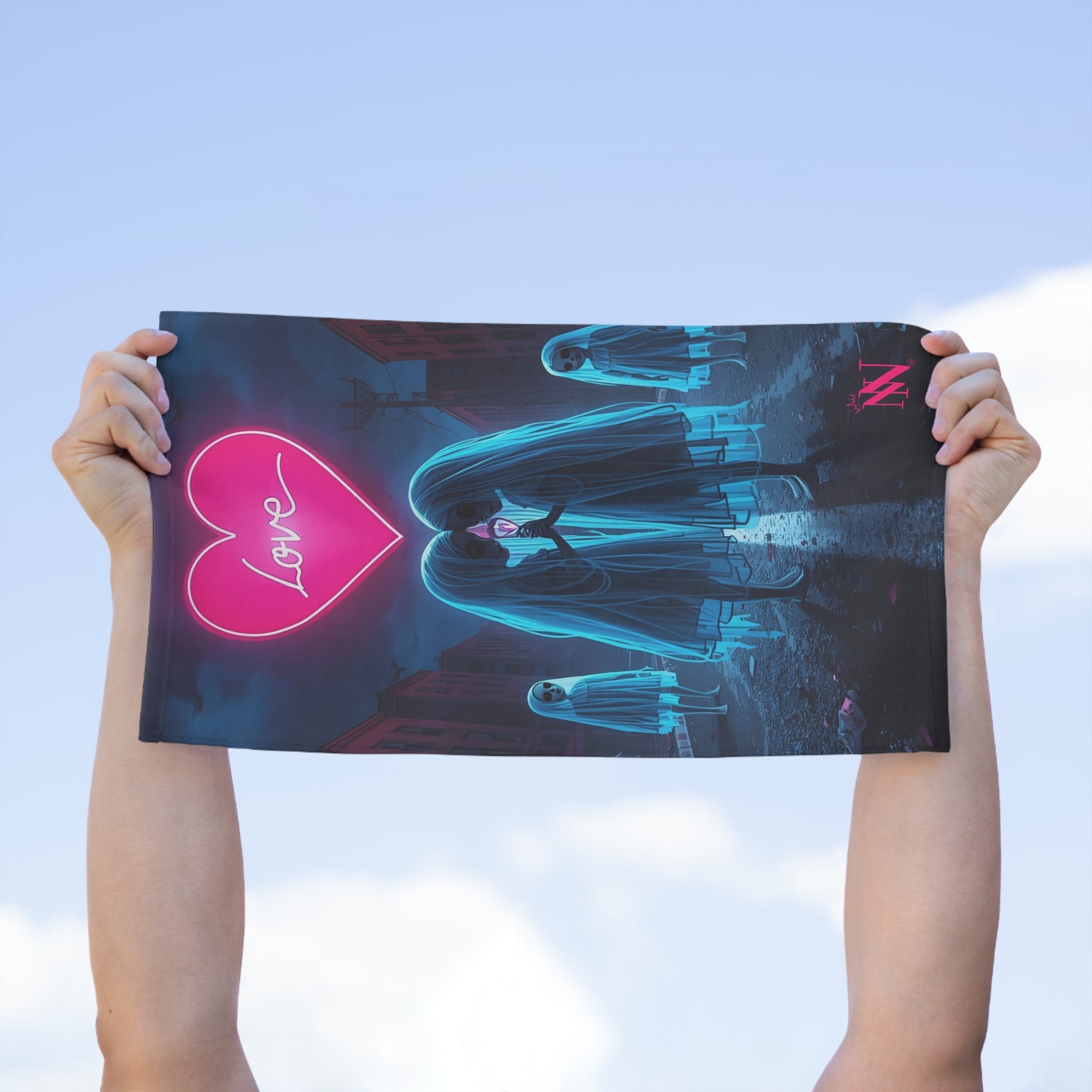 Dark Love Graphic | Mix & Match Soft Fun-Flirty Lovers’ Towels