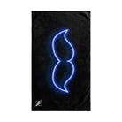 His Mustache Neon | Mix & Match Classic Fun-Flirty Lovers’ Towels
