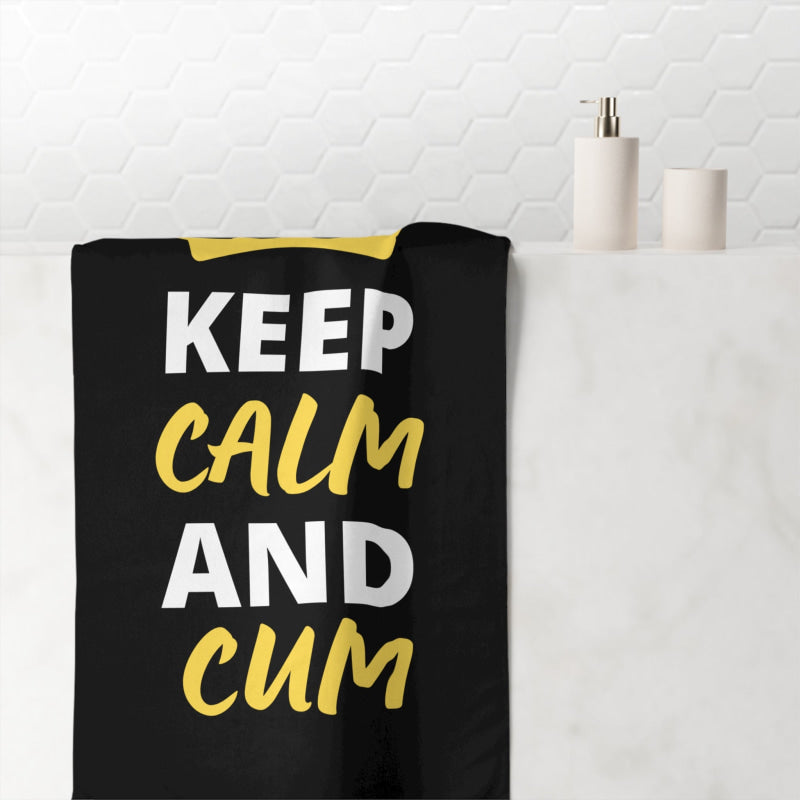Keep Calm & Cum Queen King | Mix & Match XL Fun-Flirty Lovers’ Towels