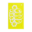Smiley Happy Face Good Vibes Neon Yellow | Mix & Match Classic Fun-Flirty Lovers’ Towels