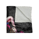 Bad Eggs Welcome Wicked Bunny Crushed Velvet Blanket
