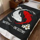 Two Paths One Destiny Koi Fish Ying Yang | Nectar Napkins Fun-Flirty Lovers’ Blankets