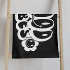 Smiley Happy Face Good Vibes Black Cum Towel