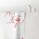 Are You Ready? Kiss Mark | Mix & Match XL Fun-Flirty Lovers’ Towels
