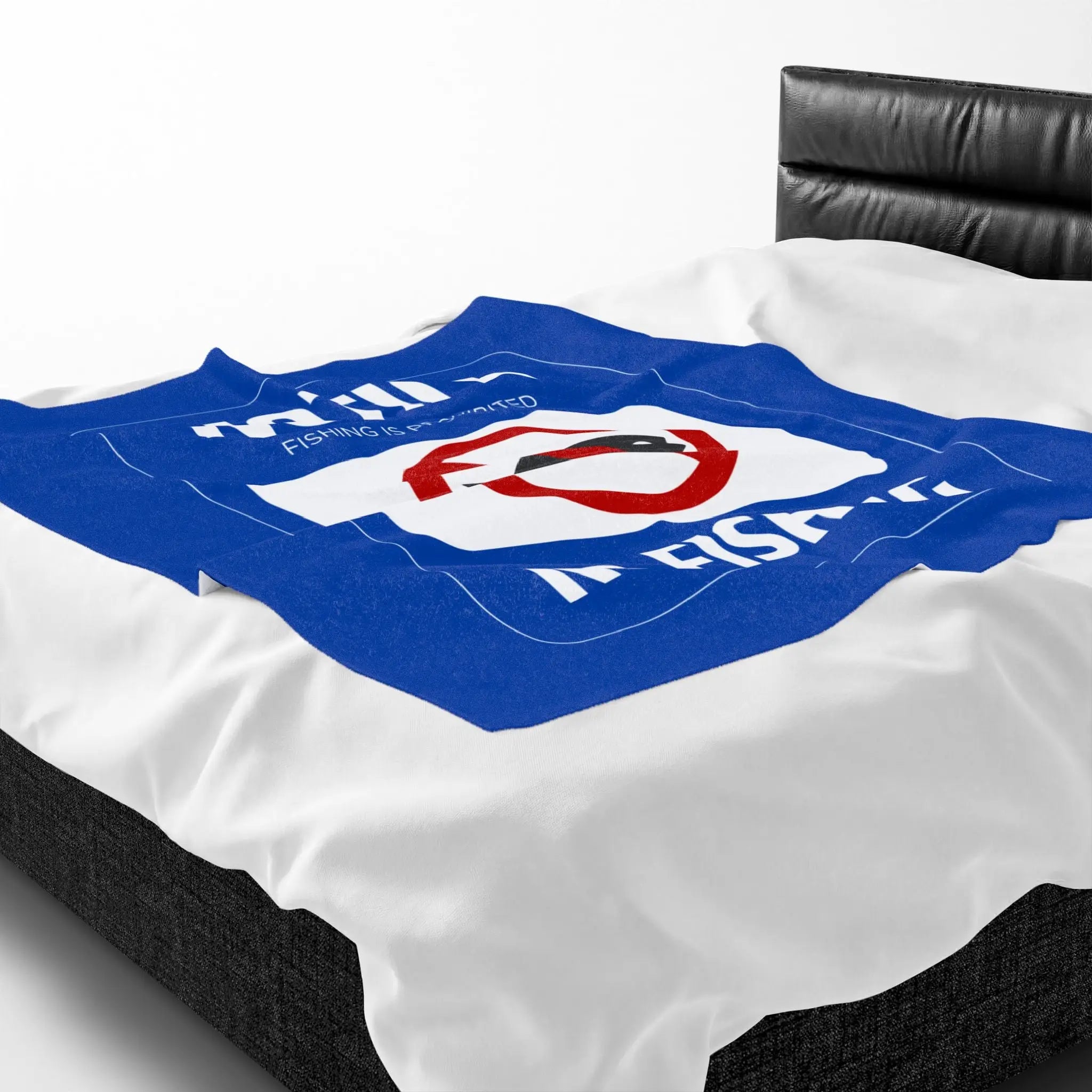 No Fishing Sign Blanket