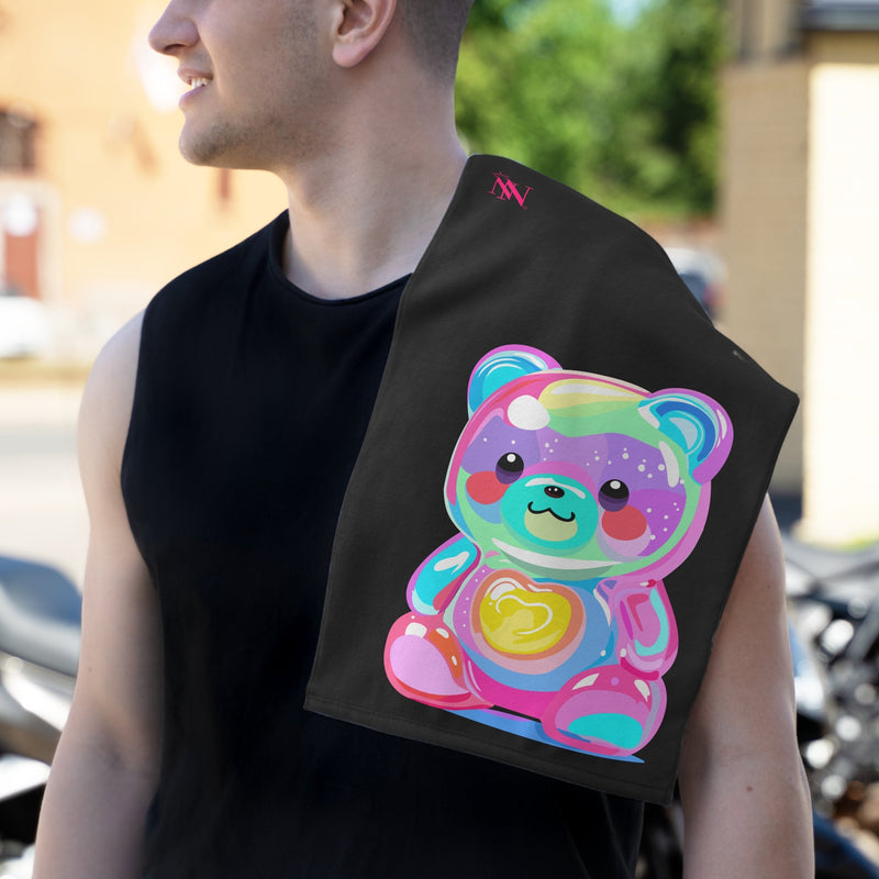 Yummy Bear Black | Mix & Match Soft Fun-Flirty Lovers’ Towels