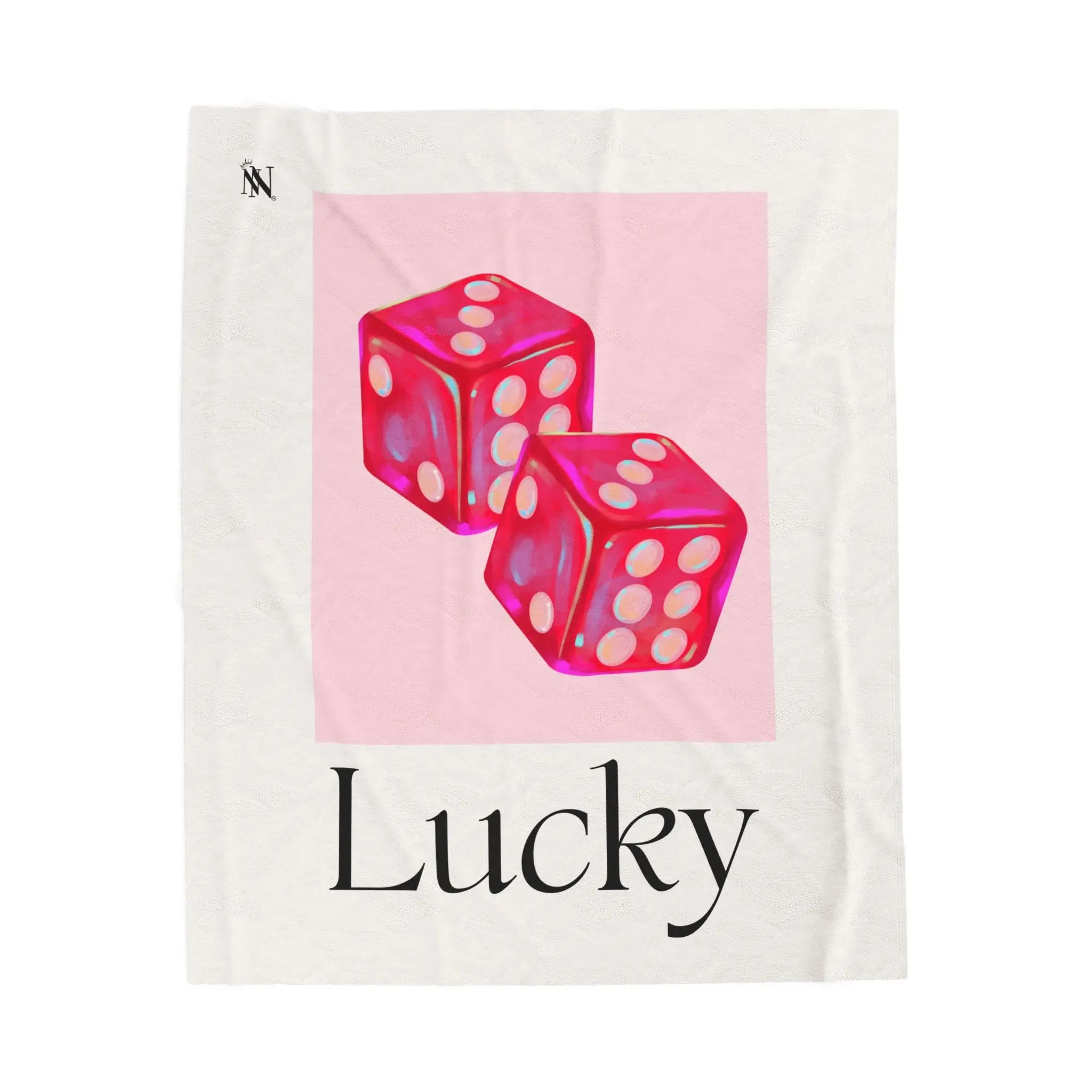 Lucky Pink Dice | Mix & Match Soft Fun-Flirty Lovers’ Blankets