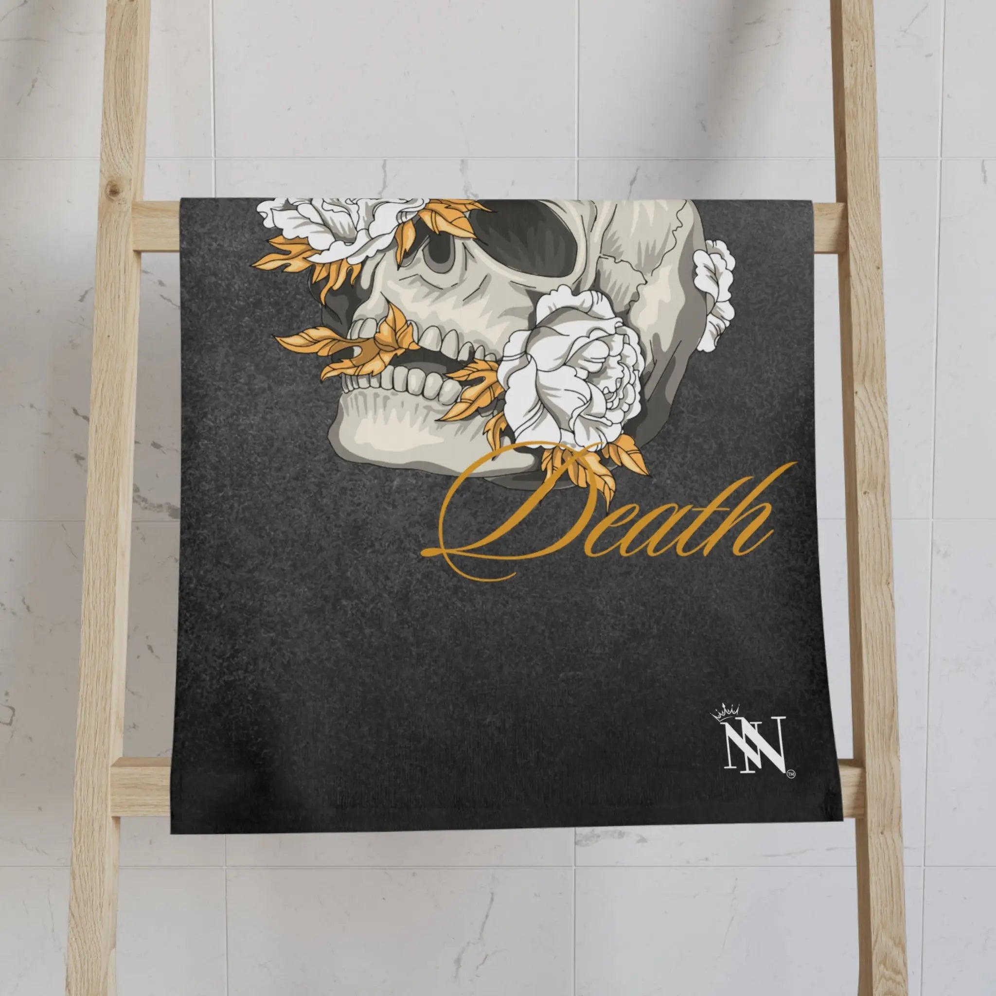 Til’ Death Skull & Flowers Cum Towel