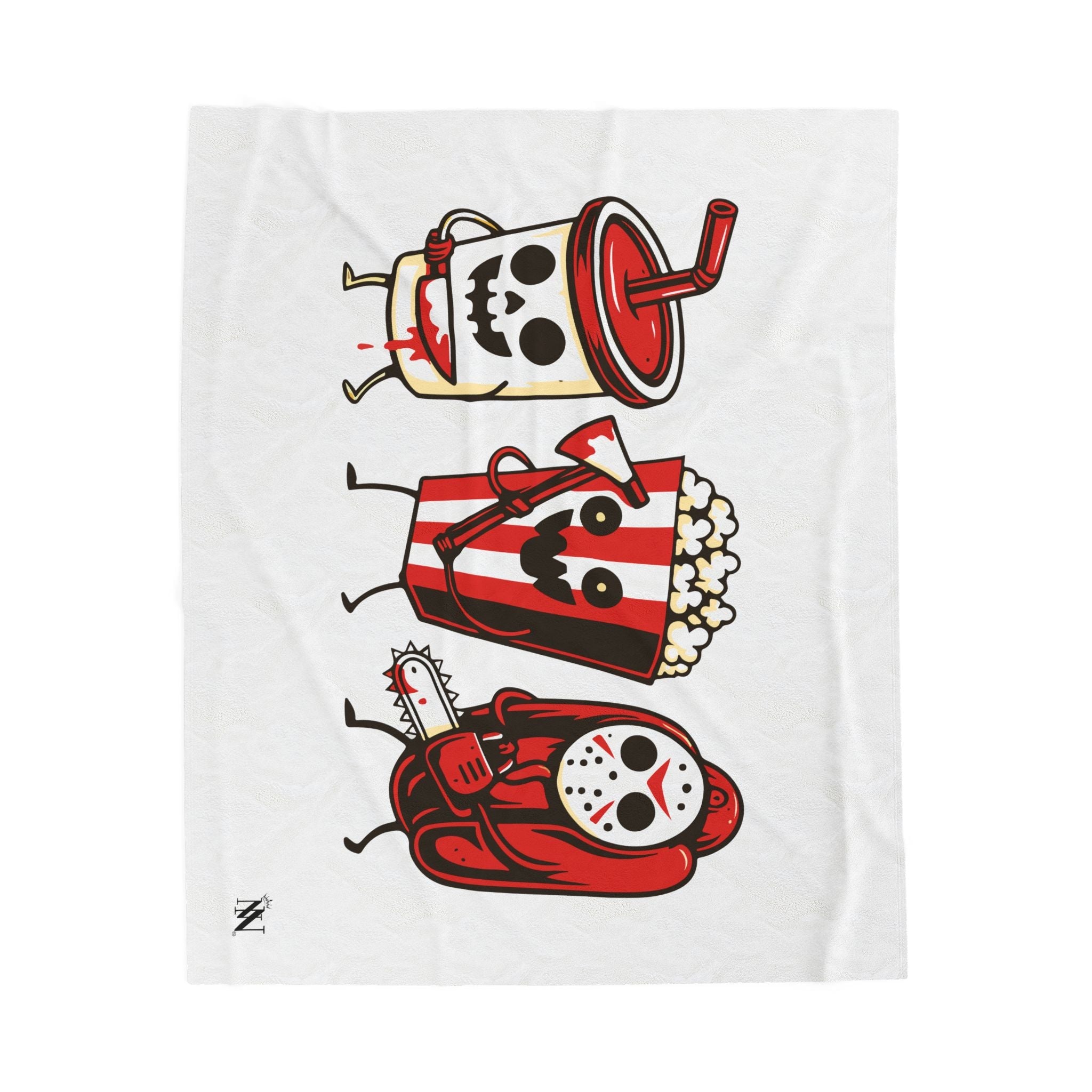 Scary Movie Night Junk Food | Mix & Match Velveteen Fun-Flirty Lovers’ Blankets