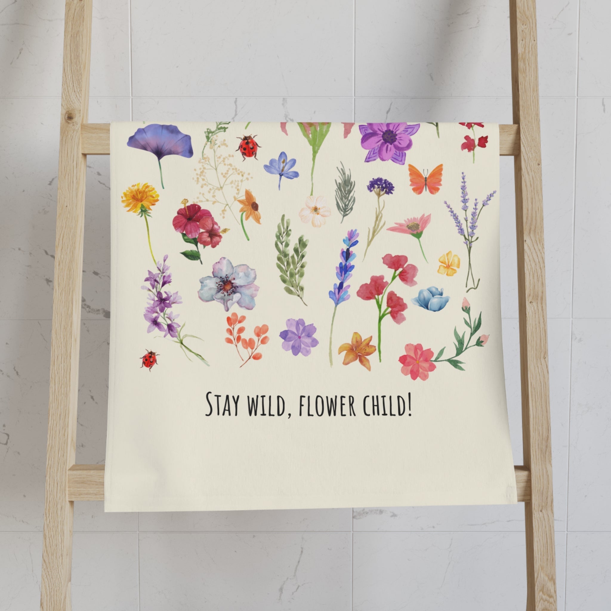 Stay Wild Flower Child! | Mix & Match Classic Fun-Flirty Lovers’ Towels
