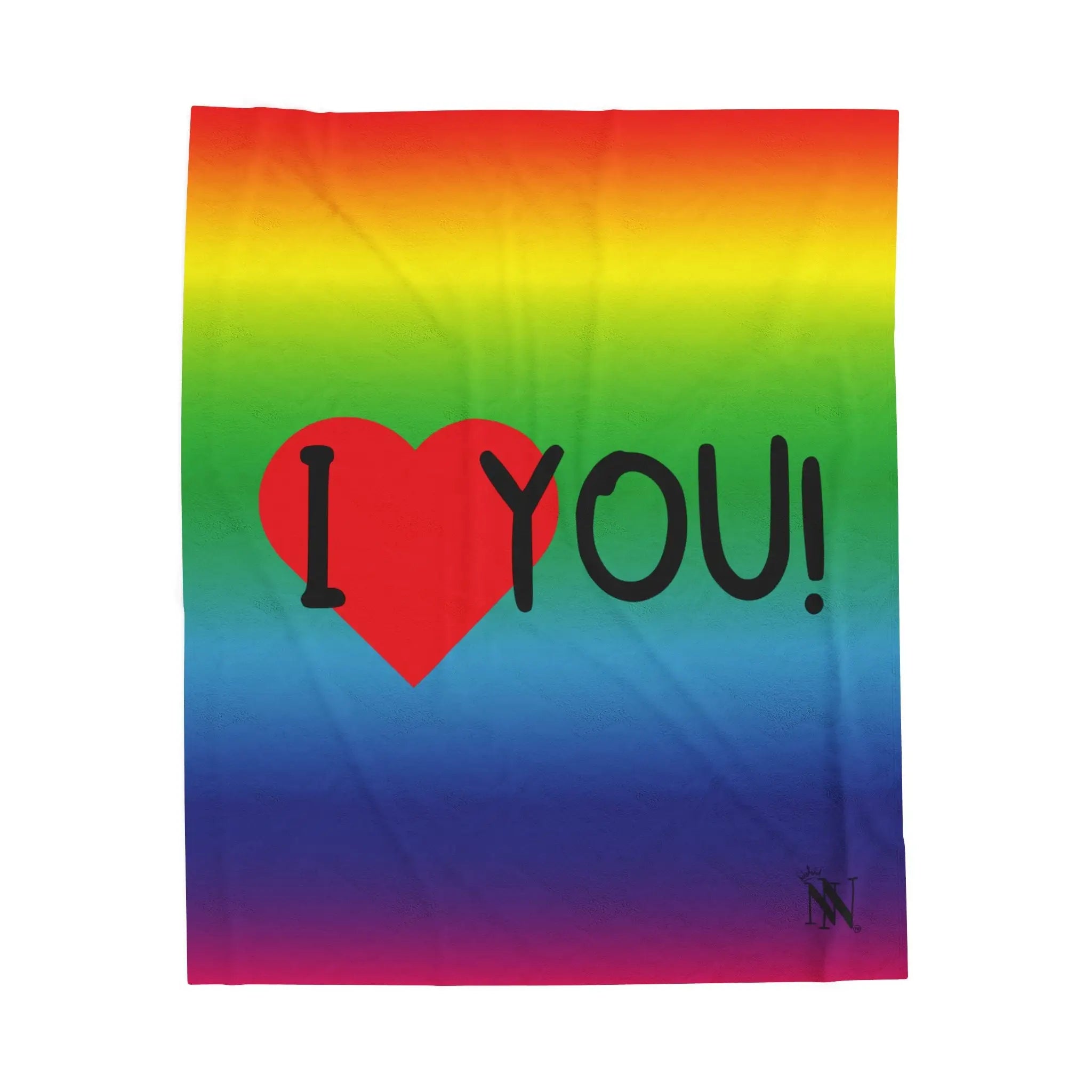 I Heart You Rainbow | Mix & Match Velveteen Fun-Flirty Lovers’ Blankets