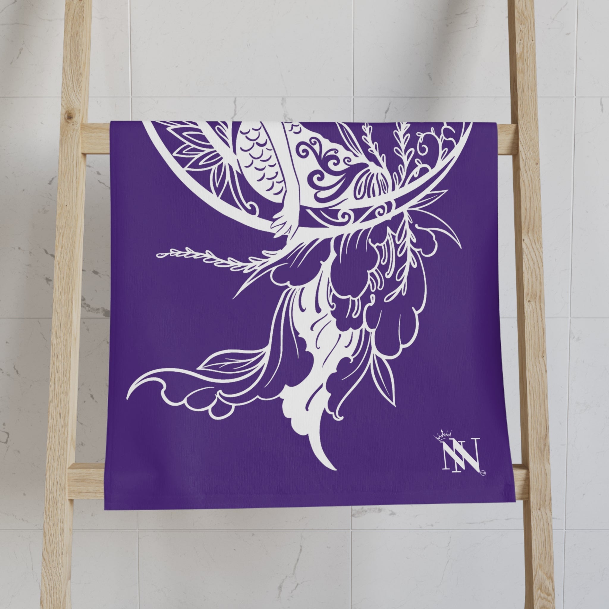 Mermaid On Moon Purple Cum Towel