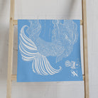 Mermaid Sitting Her Back Turned Light Blue Cum Towel