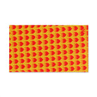 Red Flaming Heart Yellow Print Cum Towel