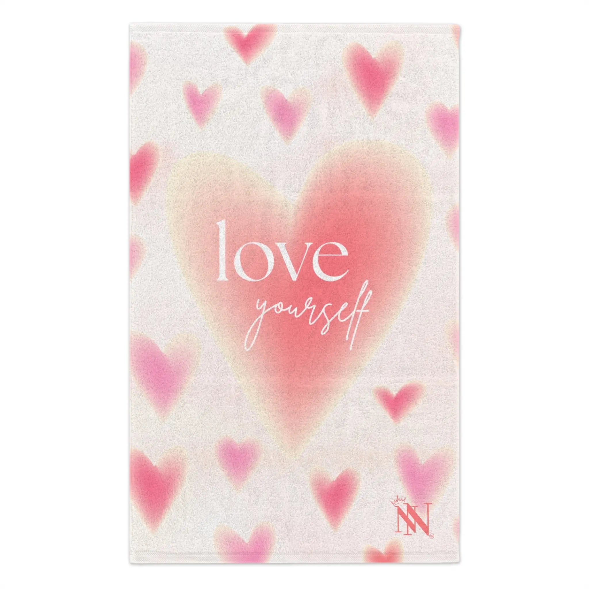 Love Yourself Heart Pattern Fun Sex Towel